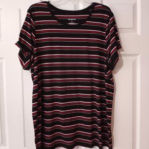 Torrid 3 Slim Fit Striped Tee NWOT